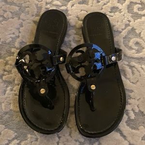 Tory Burch Black Miller Flip Flops